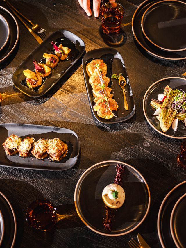 A glimpse of the seasonal modern Australian menu at Restaurant Bay, Hobart